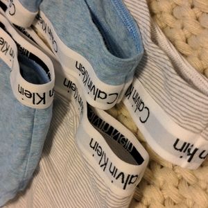 Calvin Klein Cotton 5 pc Basics Pack: 2 bralettes, 2 thongs, 1 brief!